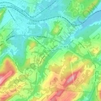 Union Hill topographic map, elevation, terrain