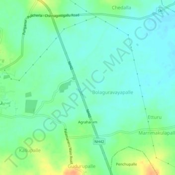 Venkatapuram topographic map, elevation, terrain