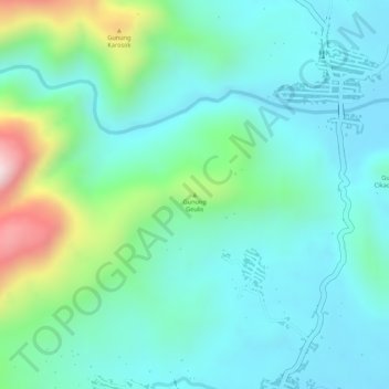 Gunung Geulis topographic map, elevation, terrain