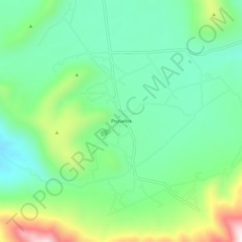 Pozuelos topographic map, elevation, terrain