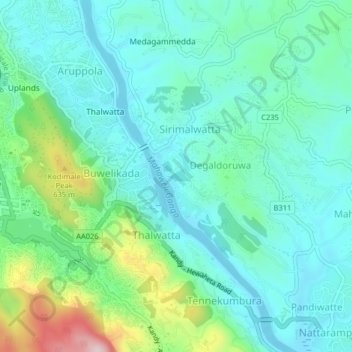 Lewella topographic map, elevation, terrain