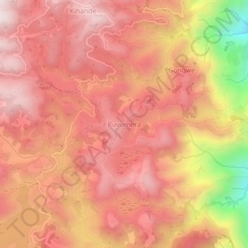 Ruvumera topographic map, elevation, terrain