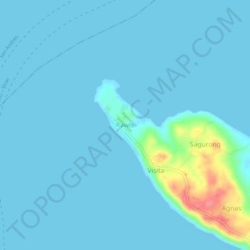 Rawis topographic map, elevation, terrain