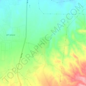 Jallozai topographic map, elevation, terrain