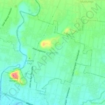 Jogotirto topographic map, elevation, terrain