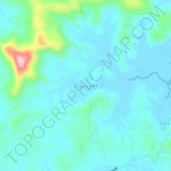 Casalugan topographic map, elevation, terrain