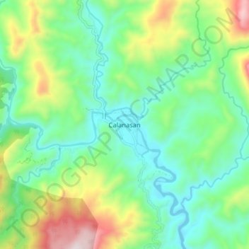 Calanasan topographic map, elevation, terrain