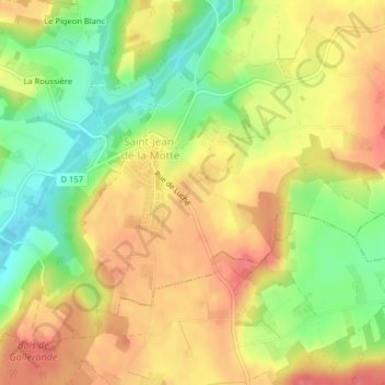 La Poterie topographic map, elevation, terrain