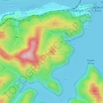 Peak Hill topographic map, elevation, terrain