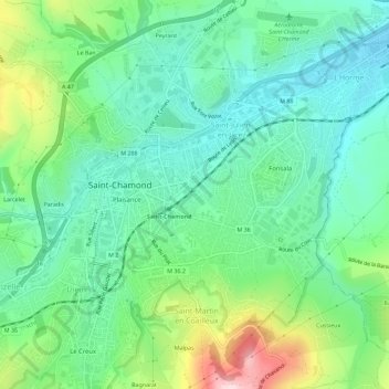 Clos Bernard topographic map, elevation, terrain