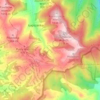 Ciptowski topographic map, elevation, terrain