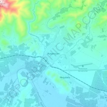 Robertson topographic map, elevation, terrain