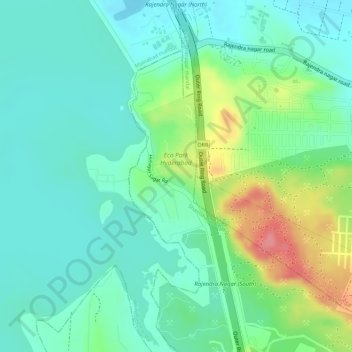 manasa hills topographic map, elevation, terrain