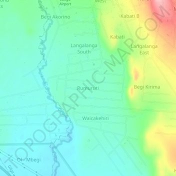 Rumuruti topographic map, elevation, terrain