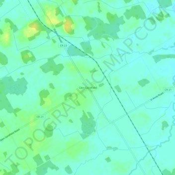 Glen Sandfield topographic map, elevation, terrain