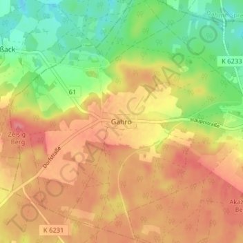 Gahro topographic map, elevation, terrain