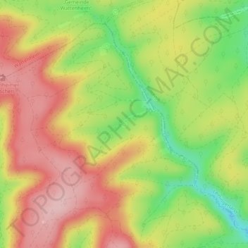 Isenach Ursprung topographic map, elevation, terrain