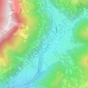 Pieve topographic map, elevation, terrain