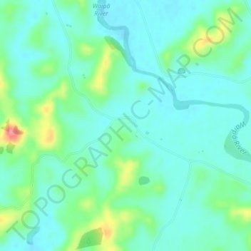 Otewa topographic map, elevation, terrain