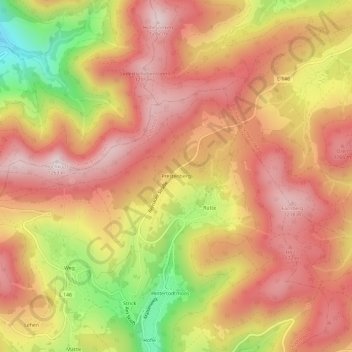 Prestenberg topographic map, elevation, terrain