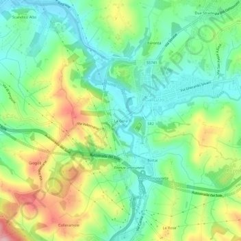 La Gora topographic map, elevation, terrain