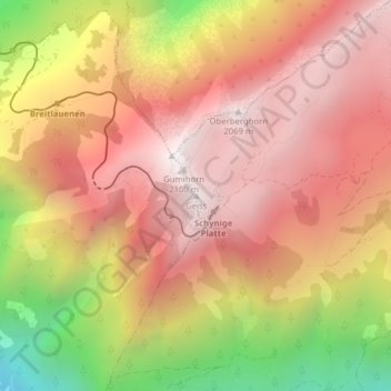 Geiss topographic map, elevation, terrain