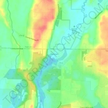 Monches topographic map, elevation, terrain