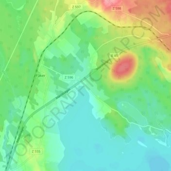 Grönviken topographic map, elevation, terrain