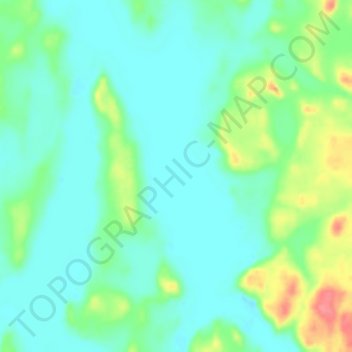 Fork Lake topographic map, elevation, terrain