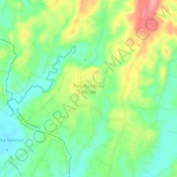 Nagari Limau Puruik topographic map, elevation, terrain