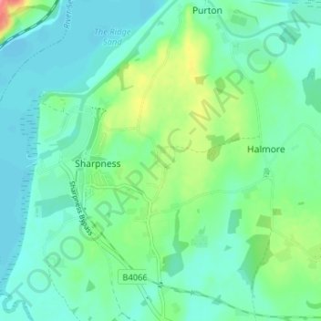 Brookend topographic map, elevation, terrain