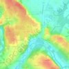 Bagnolet topographic map, elevation, terrain
