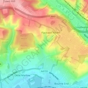 Sheepridge topographic map, elevation, terrain