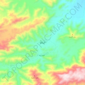 Al Madinah topographic map, elevation, terrain