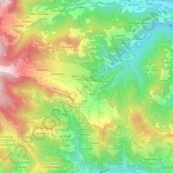 Staro topographic map, elevation, terrain