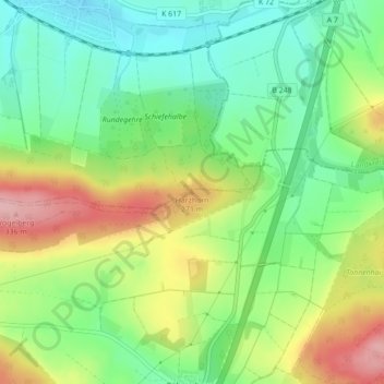 Harzhorn topographic map, elevation, terrain