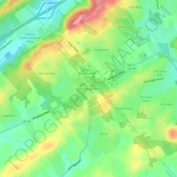Dixie Lee Junction topographic map, elevation, terrain