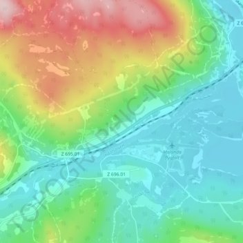 Hårsta topographic map, elevation, terrain