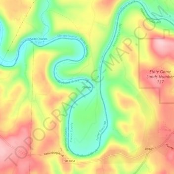 Climax topographic map, elevation, terrain