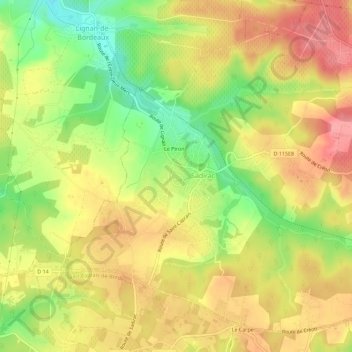 Grand Pierre topographic map, elevation, terrain