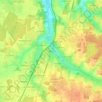 Montaplan topographic map, elevation, terrain