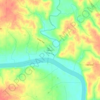 Kilbourn topographic map, elevation, terrain