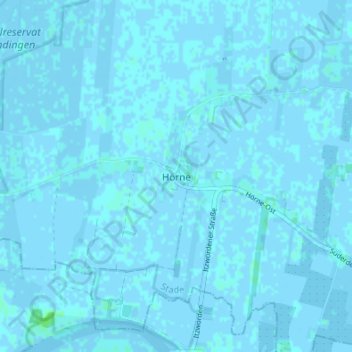 Hörne topographic map, elevation, terrain