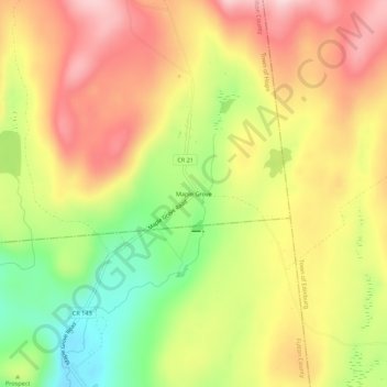 Maple Grove topographic map, elevation, terrain