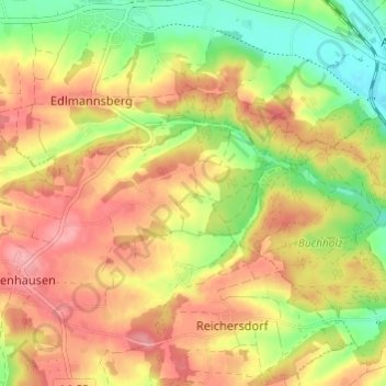 Hack topographic map, elevation, terrain