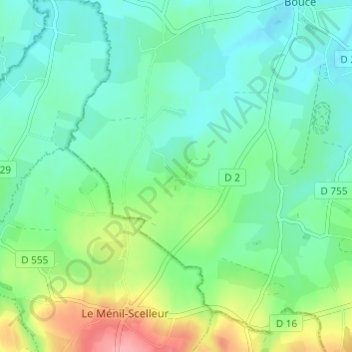 La Frênaie topographic map, elevation, terrain
