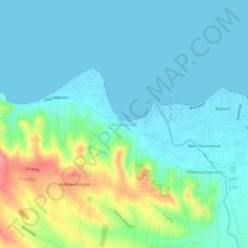 Chalkoutsi topographic map, elevation, terrain