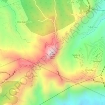 Mount Sungay topographic map, elevation, terrain