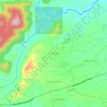 Ramirez topographic map, elevation, terrain