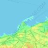 Old city of Tripoli topographic map, elevation, terrain